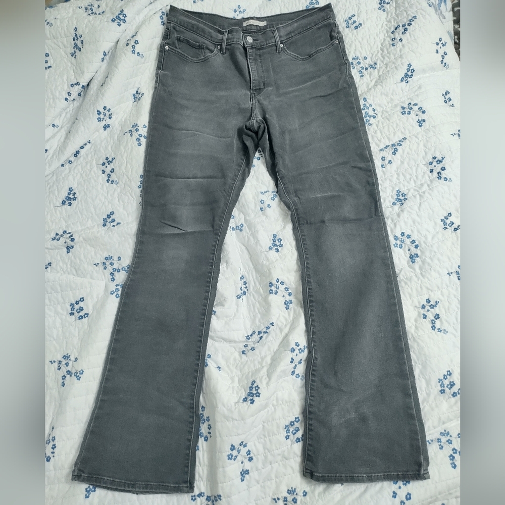 Levi's 315 Dark Gray Jeans Size 32 (Shaping Bootcut, Straight, Regular,Slimming)